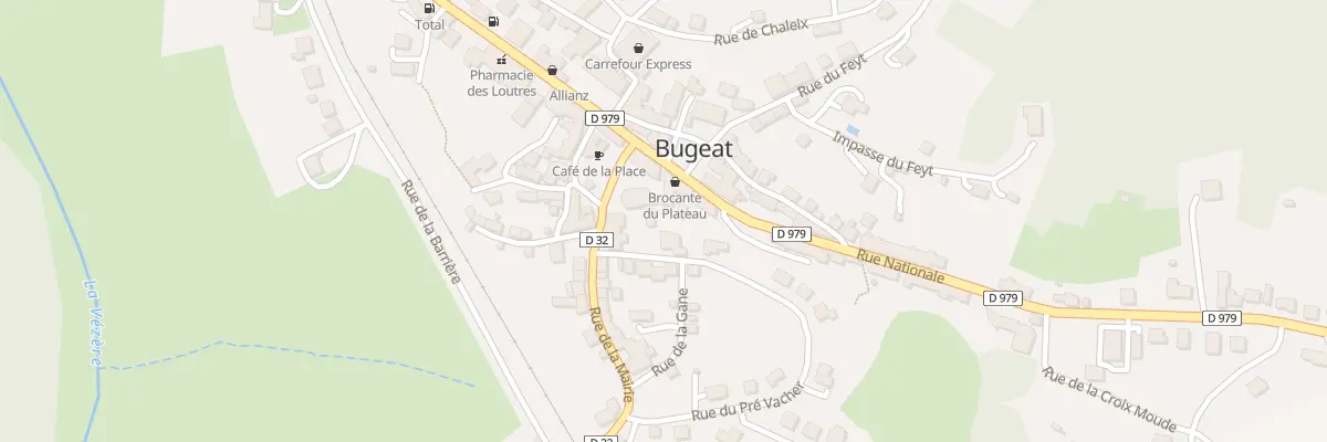 Plan du 8 Rue Nationale à Bugeat