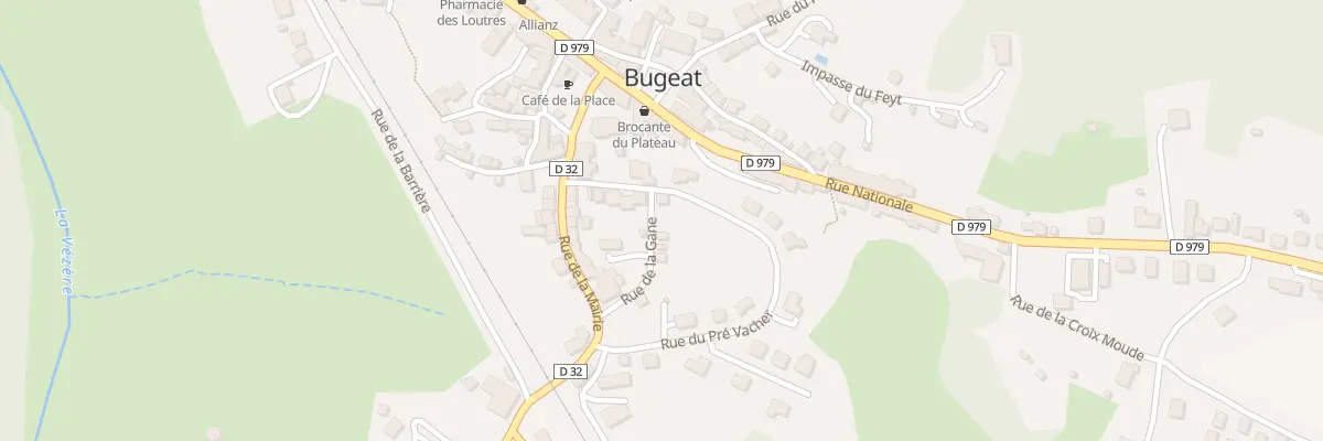 Plan du 10 Rue du Pre Vacher à Bugeat