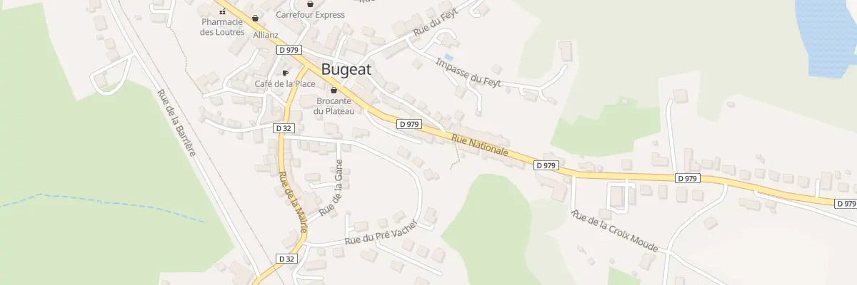 Plan du 20 Rue Nationale à Bugeat