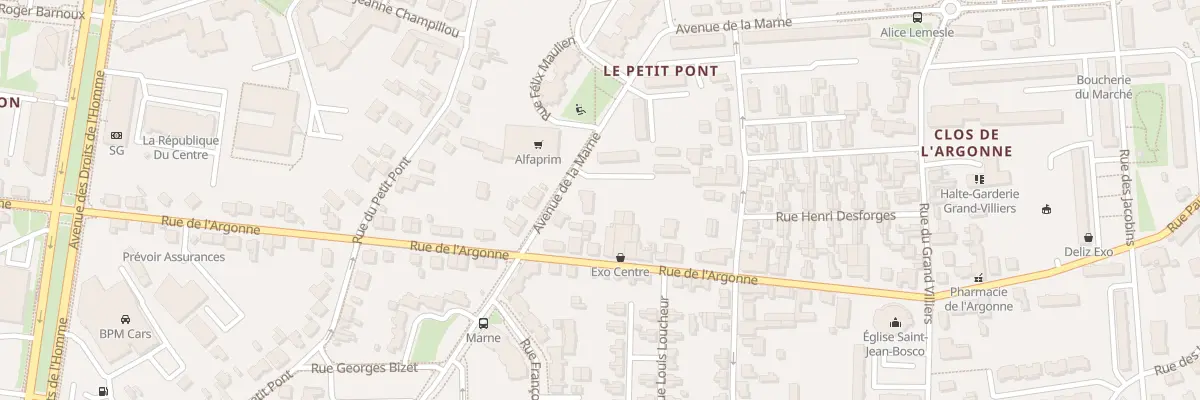 Plan du 6 Av de la Marne à Orléans