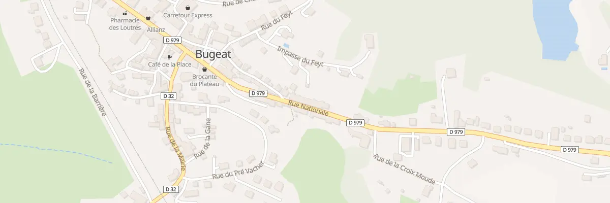 Plan du 23 Rue Nationale à Bugeat