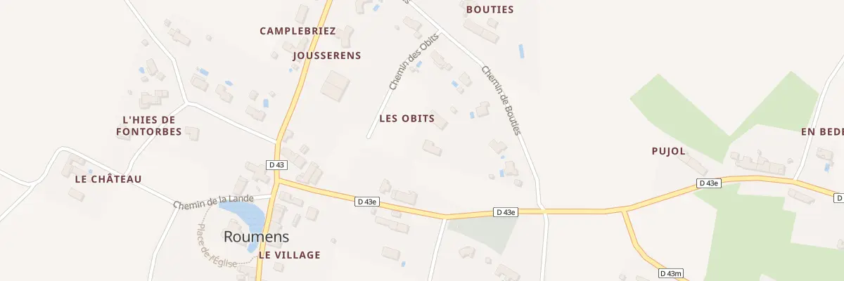 Plan du 296 Bouties à Roumens
