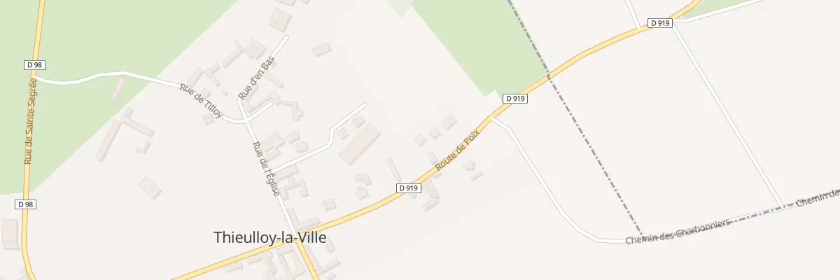 Plan du 9 Rte de Poix à Thieulloy-la-Ville