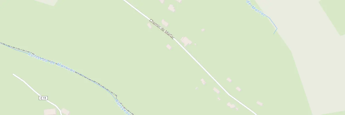 Plan du 280 Che de Marlac à Técou
