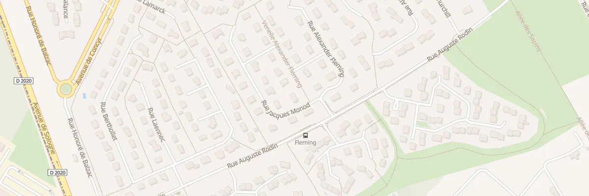 Plan du 2 Rue Jacques Monod à Orléans
