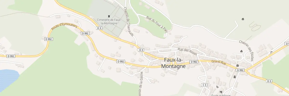 Plan du 5198 Le Bourg à Faux-la-Montagne