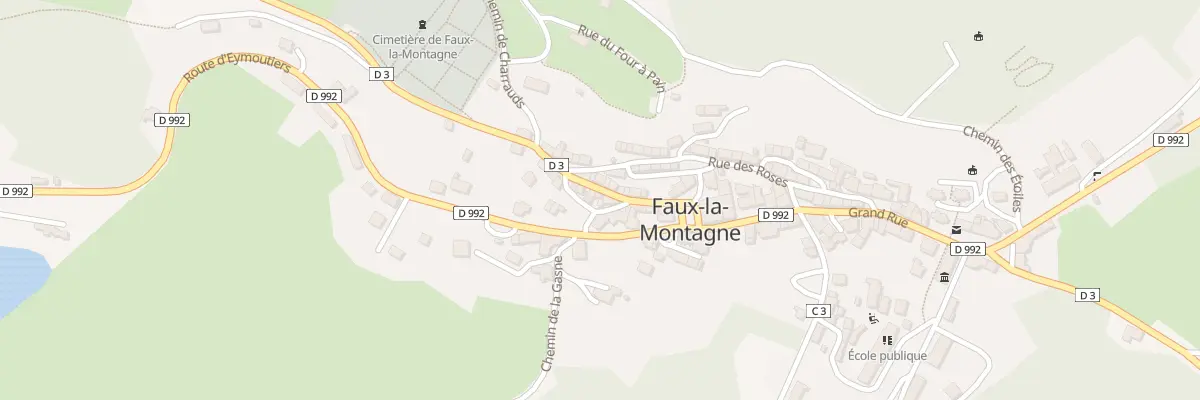 Plan du 5227 Le Bourg à Faux-la-Montagne