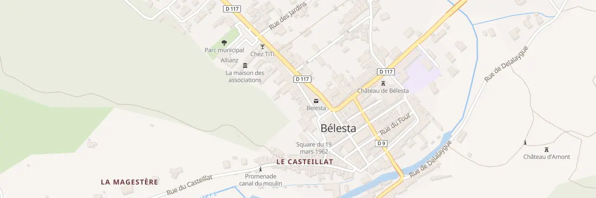 Plan du 10 Rue de la Poste à Bélesta