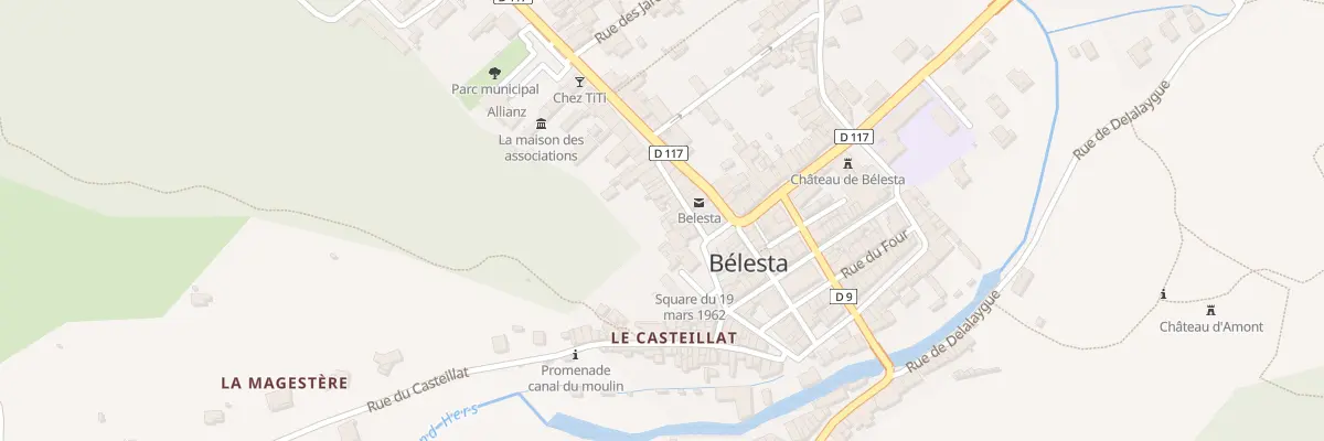 Plan du 623 Rue de la Poste à Bélesta