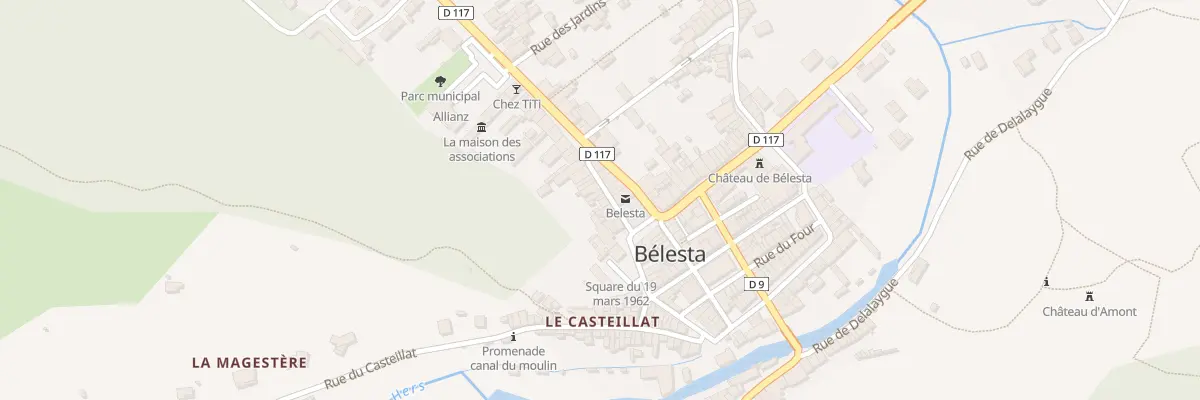 Plan du 6 Rue de la Poste à Bélesta