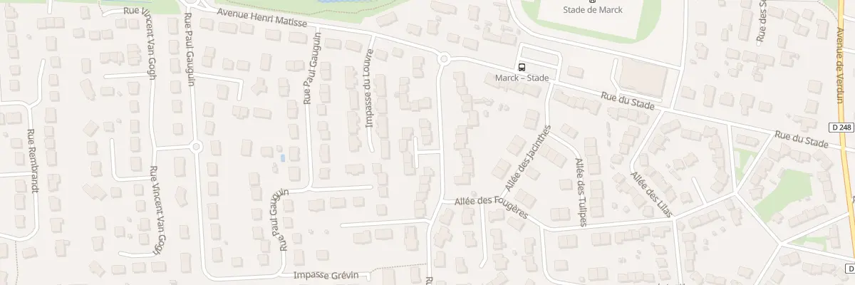 Plan du 510 Rue du Stade à Marck