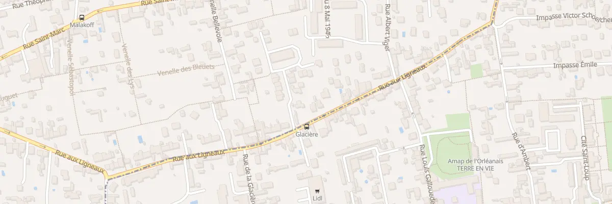 Plan du 45T Rue aux Ligneaux à Orléans