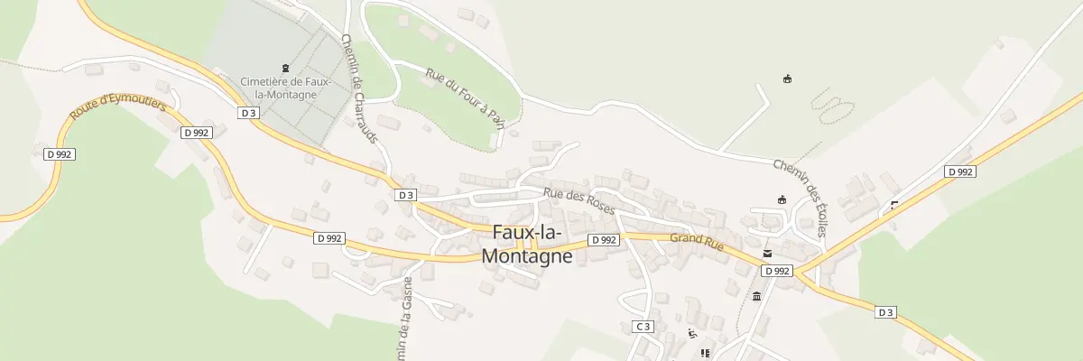 Plan du 5252 Le Bourg à Faux-la-Montagne