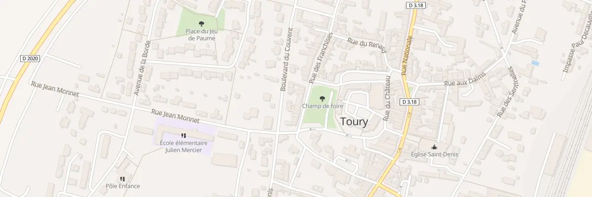 Plan du 66 Rue des Franchises à Toury