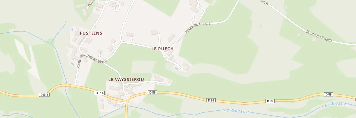 Plan du 5279 Le Puech à Vailhourles