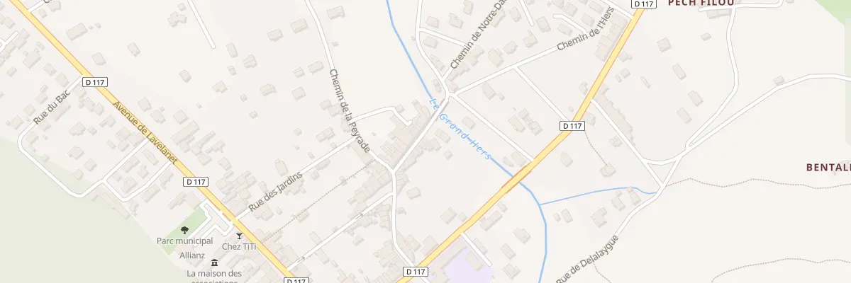 Plan du 25 Rue du Pont de l’Eglise à Bélesta