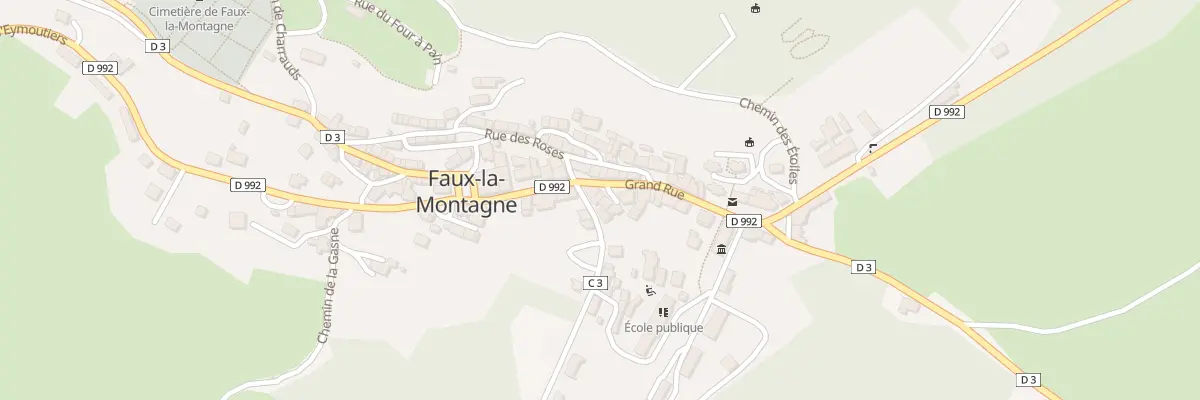 Plan du 5303 Le Bourg à Faux-la-Montagne