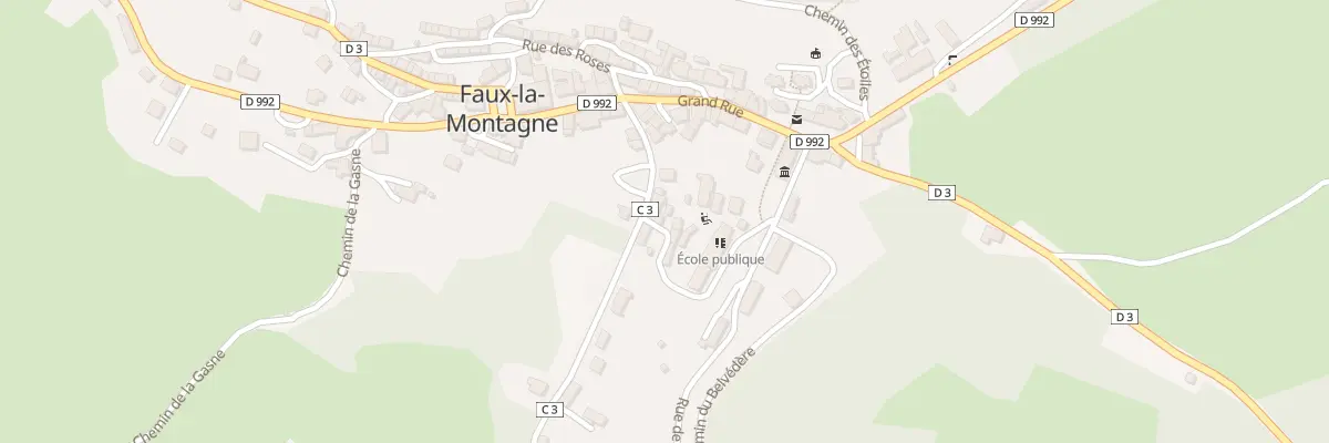 Plan du 10 Rue Gaston Fanton à Faux-la-Montagne