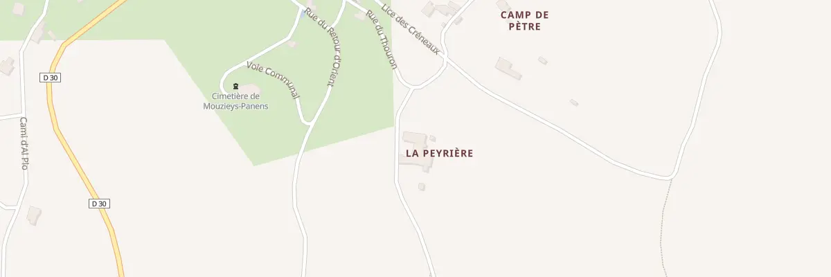 Plan du 5004 La Peyriere à Mouzieys-Panens