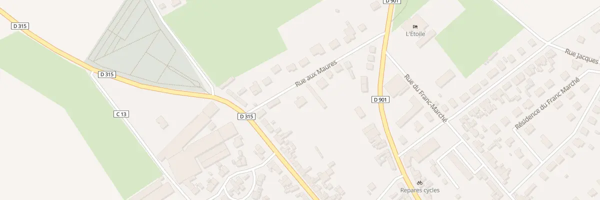 Plan du 9 Rue aux Maures à Grandvilliers