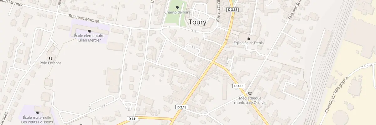 Plan du 124 Rue Nationale à Toury