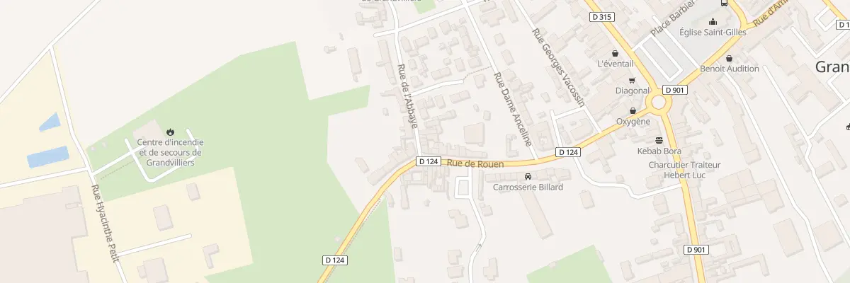 Plan du 2 Rue de l’Abbaye à Grandvilliers