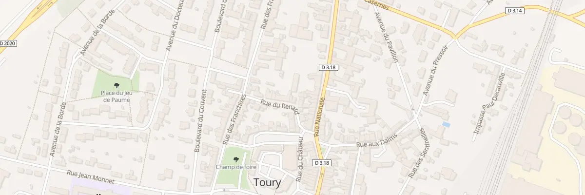 Plan du 20 Rue du Renard à Toury
