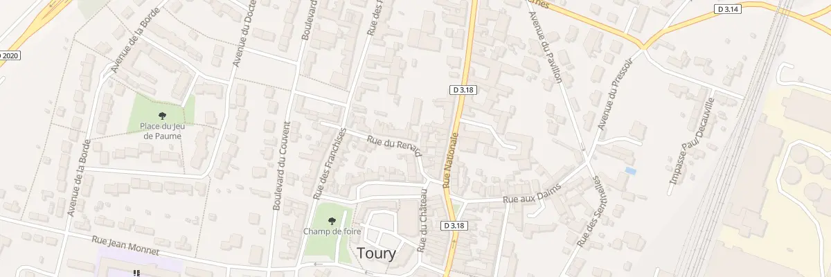 Plan du 18 Rue du Renard à Toury