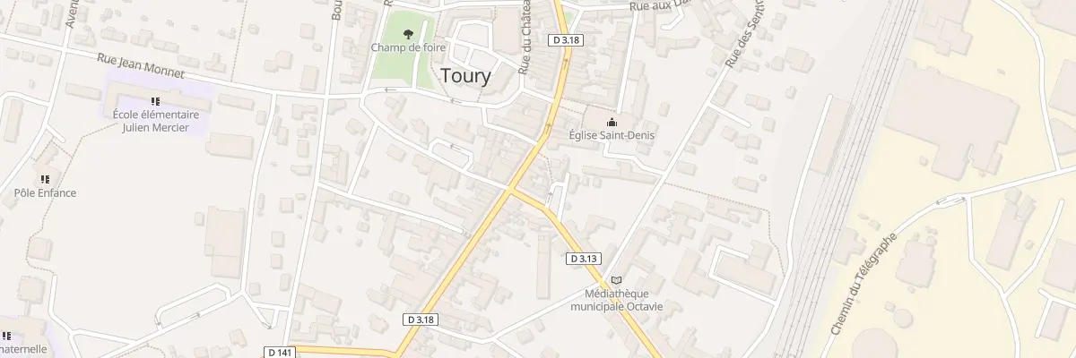 Plan du 89 Rue Nationale à Toury
