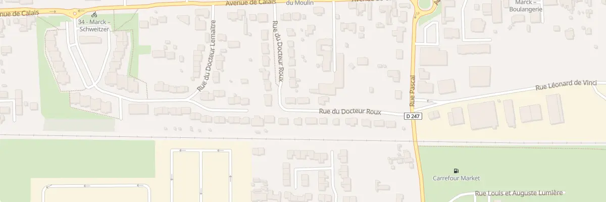 Plan du 253 Rue du Docteur Roux à Marck