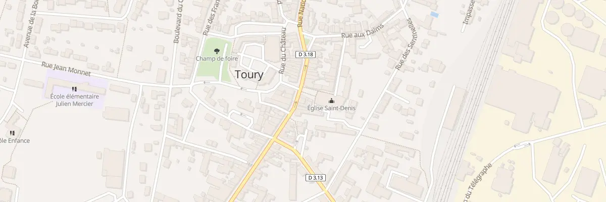Plan du 75 Rue Nationale à Toury
