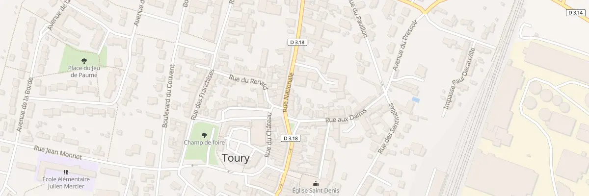 Plan du 35 Rue Nationale à Toury