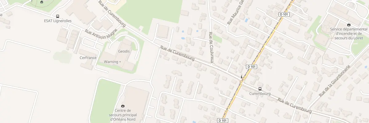 Plan du 206 Rue de Curembourg à Fleury-les-Aubrais