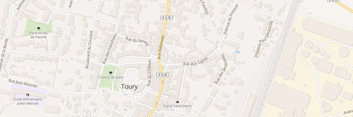Plan du 9 Rue aux Daims à Toury
