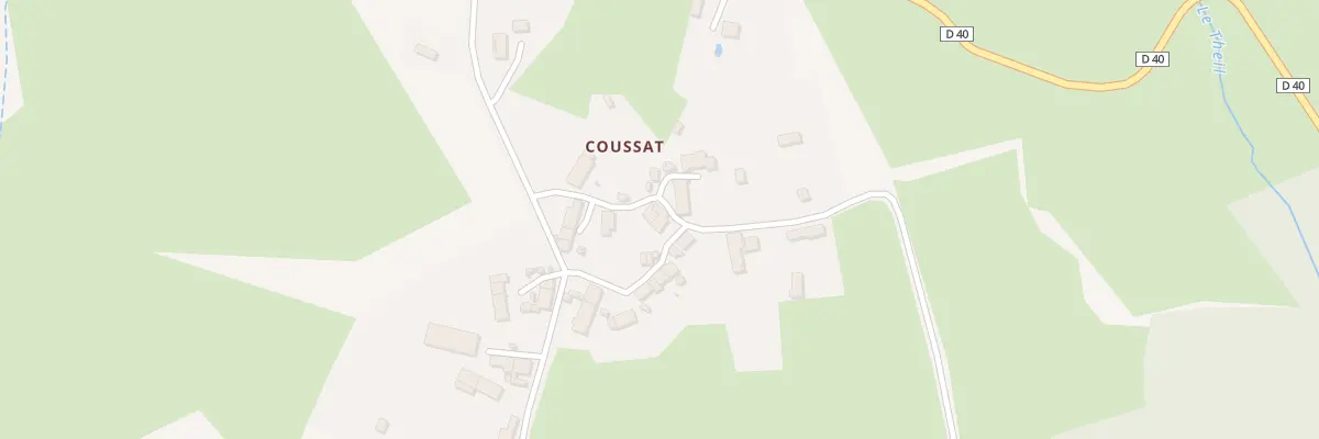 Plan du 20 Coussat à Bonnat