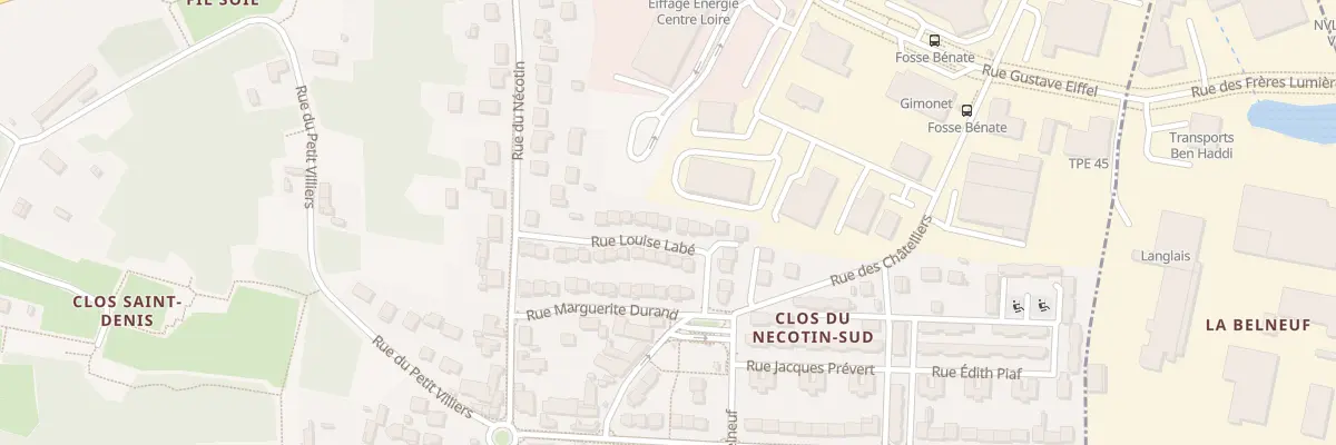 Plan du 16 Rue Louise Labé à Orléans