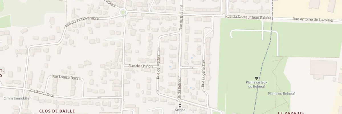Plan du 33 Rue du Belneuf à Orléans