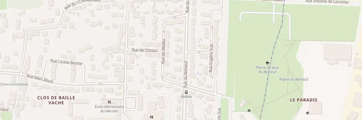 Plan du 25 Rue du Belneuf à Orléans
