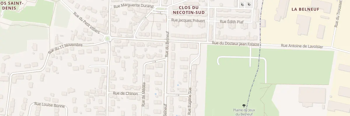 Plan du 38 Rue du Belneuf à Orléans