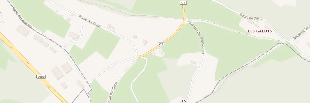 Plan du 68 Rte du Mas Del Bos au Bouyssou