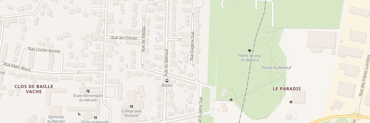 Plan du 11 Rue Eugène Sue à Orléans