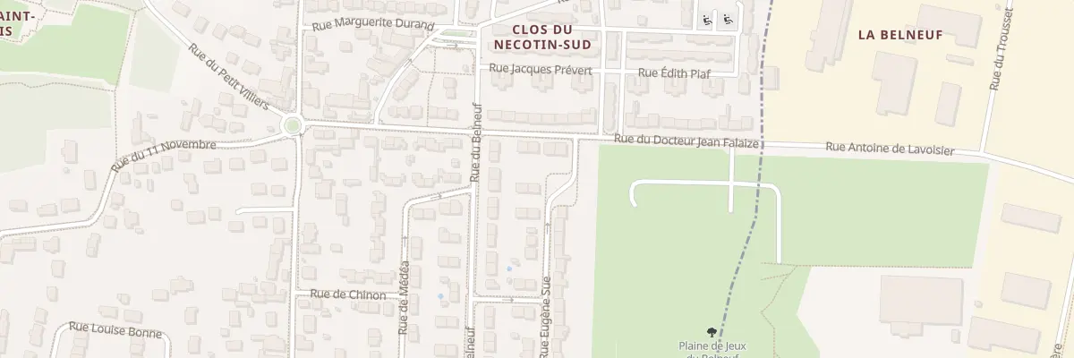 Plan du 29 Rue Eugène Sue à Orléans