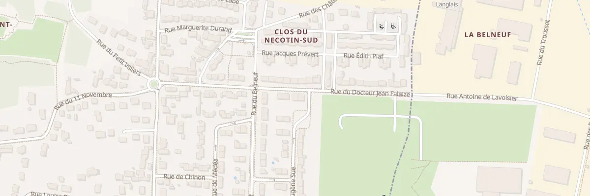 Plan du 22 Rue du Doc Jean Falaize à Orléans