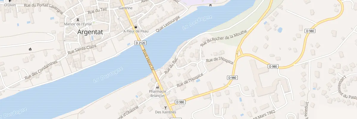 Plan du 12 Rue du Bac à Argentat-sur-Dordogne