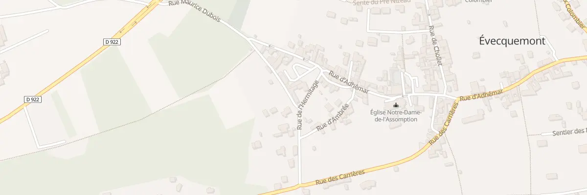 Plan du 2 Rue Maurice Dubois à Évecquemont