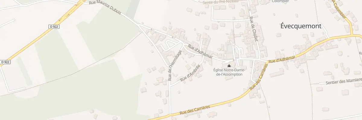 Plan du 8 Rue de l’Ermitage à Évecquemont