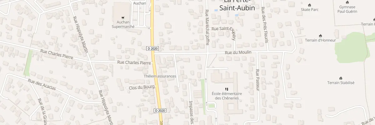 Plan du 2 Rue du Moulin à La Ferté-Saint-Aubin