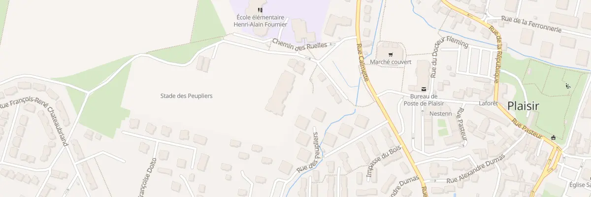 Plan de Che des Ruelles à Plaisir