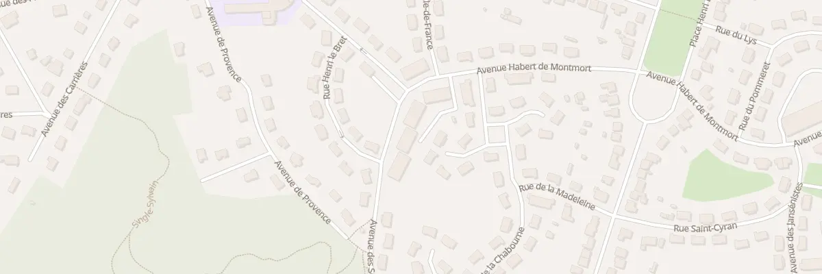 Plan du 1 Av des Solitaires au Mesnil-Saint-Denis