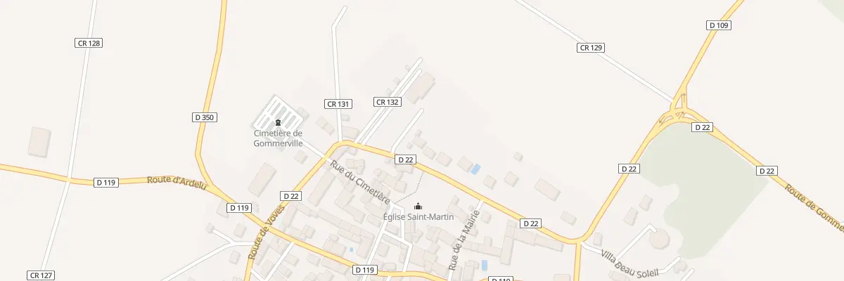 Plan du 50 Rte de Voves à Gommerville